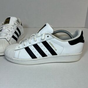 Adidas Superstar White and Black Sneakers women’s Size 7.5‎